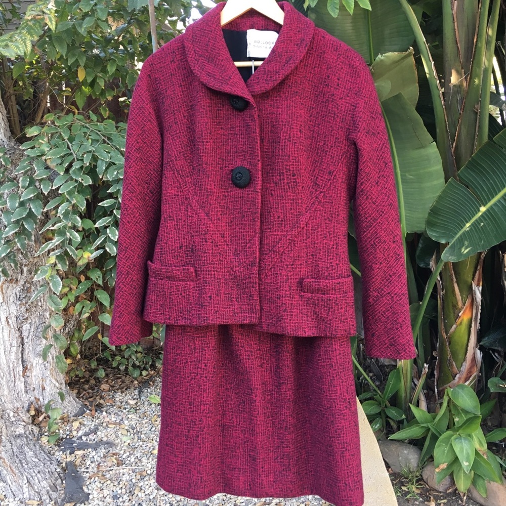 Vintage Dan Millstein Wool Tweed Skirt Suit